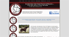 Desktop Screenshot of iccfregistry.com